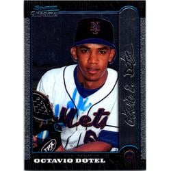 700754 Octavio Dotel Autographed New York Mets, JZ 1999 Bowman Chrome No.188 Baseball Card