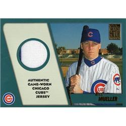 700762 Bill Mueller Player Worn Jersey Patch Chicago Cubs 2001 Topps No.TTRBM Baseball Card
