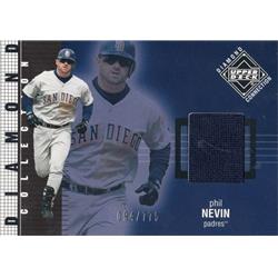 700820 Phil Nevin Player Worn Jersey Patch San Diego Padres 2002 Upper Deck Diamond Collection No.541 Baseball Card