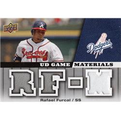 700871 Rafael Furcal Player Worn Jersey Patch Atlanta Braves 2009 Upper Deck Materials No.GMRF Baseball Card