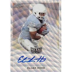 700934 Elijah Hood Autographed North Carolina Tar Heels 2017 Leaf Metal Draft Rookie Refractor No.BAEH1 Football Card