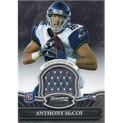 701028 Anthony Mccoy Player Worn Jersey Patch Seattle Seahawks 2010 Bowman Sterling Rookie No.BSRAM Football Card