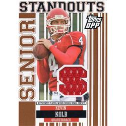 701052 Kevin Kolb Player Worn Jersey Patch Houston Cougars 2007 Topps Dpp Senior Standouts Rookie No.SSKK Football Card