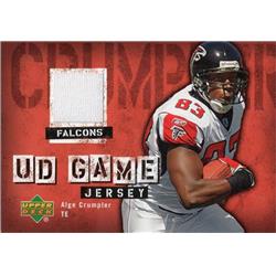 701065 Alge Crumpler Player Worn Jersey Patch Atlanta Falcons 2006 Upper Deck Game No.GJAC Football Card