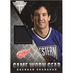 701143 Brendan Shanahan Player Worn Jersey Patch Detroit Red Wings 2013 Panini Titanium No.GGBS Hockey Card