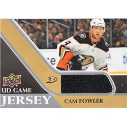 701163 Cam Fowler Player Worn Jersey Patch Anaheim Ducks 2020 Upper Deck No.GJCF Hockey Card