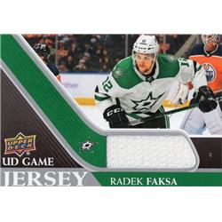 701166 Radek Faksa Player Worn Jersey Patch Dallas Stars 2020 Upper Deck No.GJRF Hockey Card