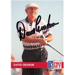 584189 David Graham Autographed Golfer PGA, Australia 1992 Pro Set No.188 Golf Card
