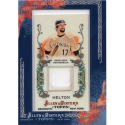 687763 Todd Helton Player Worn Jersey Patch Colorado Rockies 2011 Topps Allen & Ginter No.AGRTHE Baseball Card