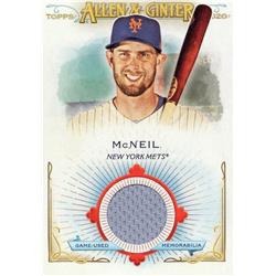 687801 Jeff Mcneil Player Worn Jersey Patch New York Mets 2020 Topps Allen & Ginter No.FSRBJM Baseball Card