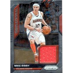 687853 Mike Bibby Player Worn Jersey Patch Atlanta Hawks 2021 Panini Prizm Sensational Swatches No.SSWMBI Basketball Card