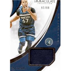 687936 Taj Gibson Player Worn Jersey Patch Minnesota Timberwolves 2019 Panini Immaculate Remarkable No.RMTGB LE 97-99 Basketball Card