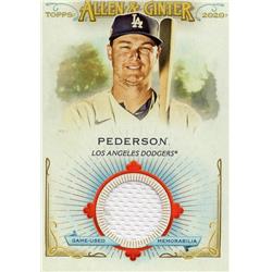 687949 Joc Pederson Player Worn Jersey Patch Los Angeles Dodgers 2020 Topps Allen & Ginter No.FSRBJPE Baseball Card