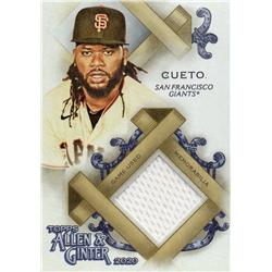 687952 Johnny Cueto Player Worn Jersey Patch San Francisco Giants 2020 Topps Allen & Ginter No.FSRAJCU Baseball Card