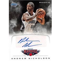 687997 Andrew Nicholson Autographed Orlando Magic 2013 Panini Marquee Rookie No.37 Basketball Card