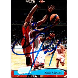 688130 Sam Cassell Autographed New Jersey Nets, JZ 1997 Topps Stadium Club No.165 Basketball Card -  Autograph Warehouse