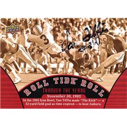 688280 Van Tiffin Autographed Alabama Crimson Tide, SC 2012 Upper Deck Roll Tide Roll No.94the Kick Football Card -  Autograph Warehouse