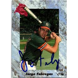 688427 Jorge Fabregas Autographed Miami Hurricanes 1991 Classic Draft Rookie No.80 Baseball Card