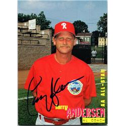 688453 Larry Andersen Autographed Reading Phillies 1996 Best All Star No.4 Baseball Card
