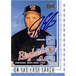 688474 Aaron Heilman Autographed Binghamton Mets 2002 Upper Deck Rookie No.217 Baseball Card