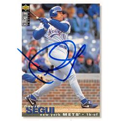 688480 David Segui Autographed New York Mets 1995 Upper Deck No.313 Baseball Card