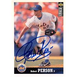 688625 Robert Person Autographed New York Mets 1997 Upper Deck No.168 Baseball Card -  Autograph Warehouse