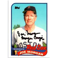 688753 Joe Morgan Autographed Boston Red Sox, SC 1989 Topps Tiffany Glossy No.714 Morgan Magic Baseball Card