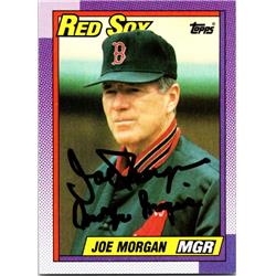 688758 Joe Morgan Autographed Boston Red Sox, SC 1990 Topps No.321 Morgan Magic Baseball Card
