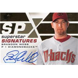 688815 Brandon Webb Autographed Arizona Diamondbacks 2008 Upper Deck Superstar No.SSSBW Baseball Card