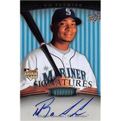 688857 Wladimir Balentien Autographed Seattle Mariners 2008 Upper Deck Premier No.204 LE 80-299 Baseball Card