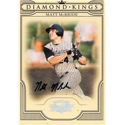 688869 Matt Mcbride Autographed Cleveland Indians 2008 Donruss Threads Diamond Kings No.DK3 LE 33-500 Baseball Card