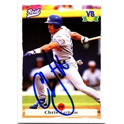 688977 Chris Latham Autographed Vero Beach Dodgers 1995 Best Rookie No.76 Baseball Card