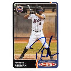 688994 Prentice Redman Autographed New York Mets 2003 Topps Total 1st Year Rookie No.981 Baseball Card