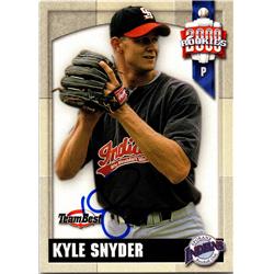 689036 Kyle Snyder Autographed Spokane Indians 2000 Team Best Rookie No.80 Baseball Card