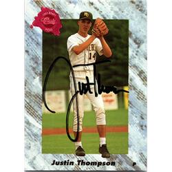 689037 Justin Thompson Autographed Klein Oak High School 1991 Classic Draft Rookie No.78 Baseball Card