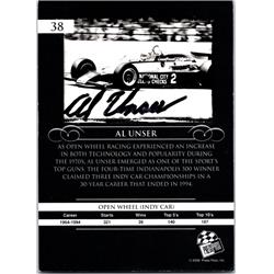 689432 Al Unser Sr. Autographed Auto Racing, NASCAR & SC 2008 Press Pass Legends No.38 on Back Trading Card