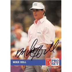 689552 Mike Hill Signed Golfer PGA, Arizona State Sun Devils 1992 Pro Set No.202 Golf Card