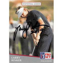 689576 Larry Rinker Signed Golf, PGA Tour - Florida Gators & SC 1991 Pro Set Leader No.270 Trading Card