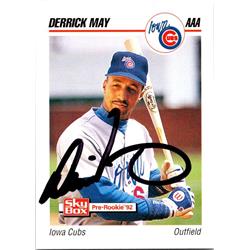 676296 Derrick May Autographed Iowa Cubs 1992 Impel Pre Rookie No.108 Baseball Card -  Autograph Warehouse