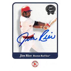 676357 Jim Rice Autographed Boston Red Sox 2001 Fleer Greats of the Game No.114 Baseball Card