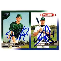 676413 Jonny Gomes & James Houser Autographed Tampa Bay Rays 2005 Topps Total No.700 Baseball Card
