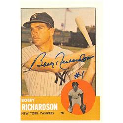 676423 Bobby Richardson Autographed New York Yankees 1977 Dover Publications No.420 Perforated Edges 1963 Style Baseball Card