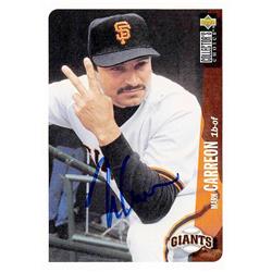 676441 Mark Carreon Autographed San Francisco Giants 1996 Upper Deck No.302 Baseball Card