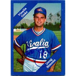 676623 Doug Simons Autographed Visalia Oaks 1989 Cal League Rookie No.95 Baseball Card -  Autograph Warehouse