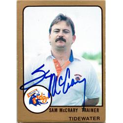 676810 Sam Mccrary Autographed Tidewater Tides 1988 Procards No.1580 Trainer Baseball Card