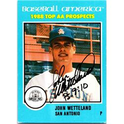 677033 John Wetteland Autographed San Antonio Missions 1989 Baseball American Top Prospects Rookie No.AA28 Baseball Card
