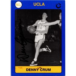 677251 Denny Crum Autographed UCLA Bruins, SC 1991 College Collection No.111 Basketball Card