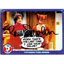 677263 Pam Dawber Autographed Mork & Mindy, SC 1978 Topps No.2 with Robin Williams Trading Card