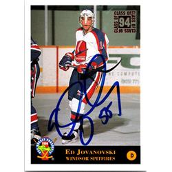677356 Ed Jovanovski Autographed Windsor Spitfires 1994 Classic Prospects No.203 Hockey Card