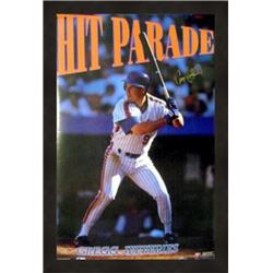 Picture of Autograph Warehouse 664641 21 x 34 in. Gregg Jefferies Autographed Hand Signed Framed New York Mets Hit Pararde Poster